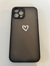 Black Semi-Transparent Phone Case with Heart - iPhone 11 Pro Max
