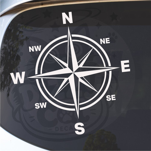 Compass rose decal sticker - compass,
