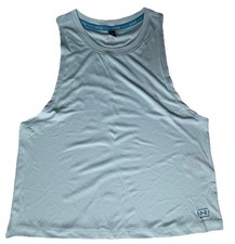 Under Armor UA Fish Elite Tank Top Women’s Small Aqua Blue UPF 40