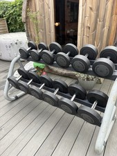 Technogym commercial Dumbbell set with Rack Dumbells