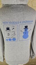 MOODS OF NORWAY 'How to Build a Snowman' Ladies Hoodie Size: S/M VERY GOOD Condi