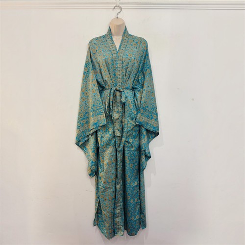 Recycled sari silk long - recycled, kimono