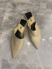 Zara Flat Leather Mules