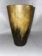 Antique Georgian / Victorian Horn Dice Cup Or Drinking Beaker 12.5x7.25cm