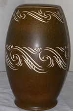 Vintage Pearsons Of Chesterfield Large Vase Sgraffito John Spencer c.1950's