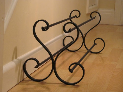 Wrought iron shoe rack