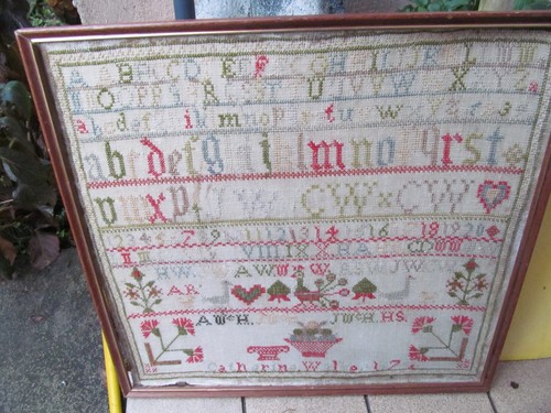 Antique sampler catherine - sampler,
