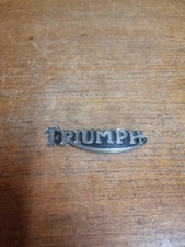 Vintage Triumph Motorcycle Tank Badge Emblem