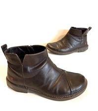 Ladies The ART Company Dark Brown Leather Ankle Boots Size UK 4.5 (eur 37) Good