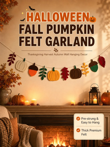 Halloween fall pumpkin felt - fall,