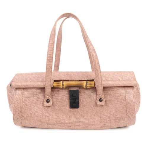 Gucci bamboo embossed leather - bamboo,