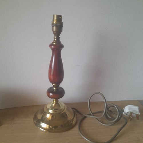 Vintage turned wood and - and, brass