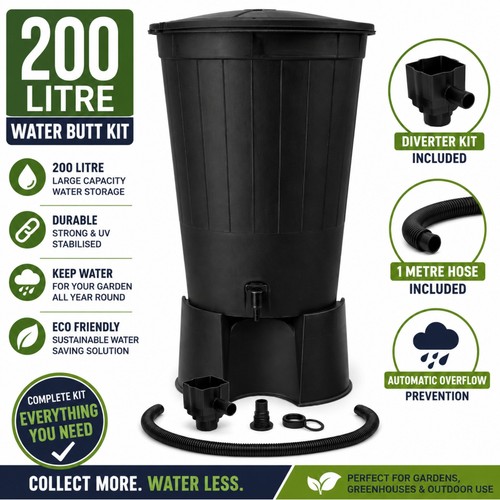 200l black water butt kit - water,