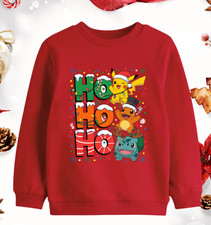 Pokemon Christmas jumper for boys girls top sweatshirt Pikachu Xmas jumper day