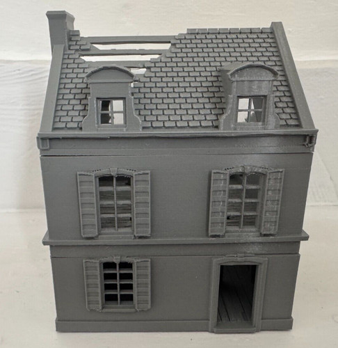 28mm destroyed town house - destroyed,