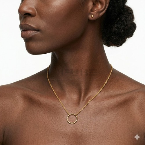 14ct gold round circle - round,