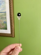 Vintage Faceted Black Glass