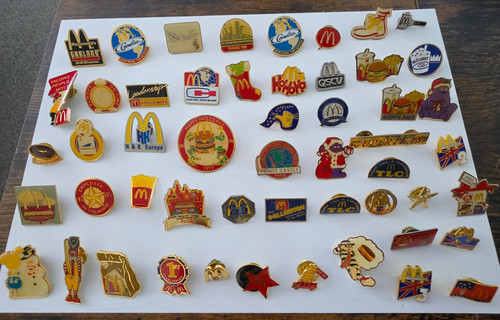 Vintage mcdonalds crew pins - crew,