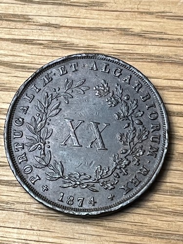 Portugal 1874 reis - 1874, high