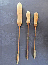 3 x COPPER HEAD SOLDERING IRONS - VINTAGE TINSMITH TOOLS - HAVING A CLEAR-OUT