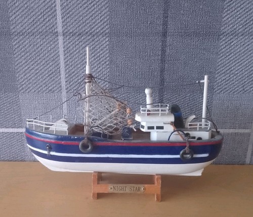 Vintage wooden fishing trawler - vintage,