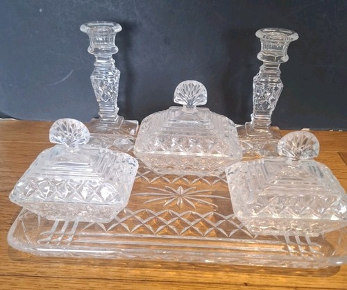 Dressing table glass trinket - table,