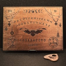 Wooden Ouija Board — Bat Themed Divination Talking Board — Witchy Spirit Board