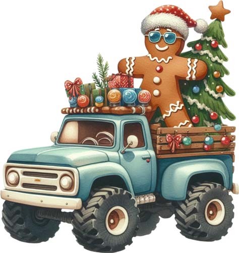 Christmas monster truck - monster,