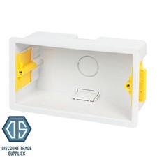 Appleby SB631 47mm Double Dry Lining Fast Fix Box 2 Gang Plasterboard Back Box