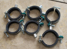 6x pipe clamp BIS KSB2 - metal pipe bracket quick closing noise insulating
