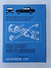 Ford Escort MK1 Autobook Manual 1967 to 1972 1100 1300 GT Super 6 8 cwt Van