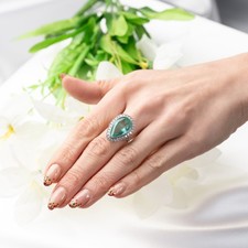 Platinum 7.28ct Zambian Pear