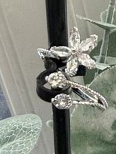 Diamante Flower Ring