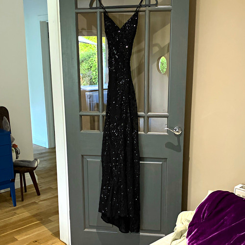Quiz black sequin - quiz, v-neck