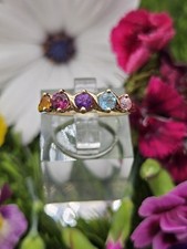 9ct Gold 5 Multi Gem Half