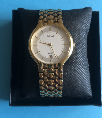 Gents gilt pulsar - gilt, quartz