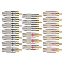 RCA Male Plug Solderless Gold