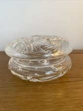 Glass Lidded Dresser Powder