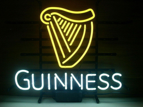 Guinness harp neon light - guinness,