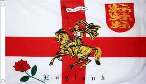 English rose lion flag - rose,