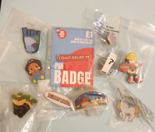 Collection of 10 pin badges