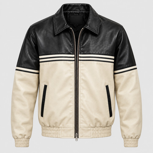 Mens real leather - real, two-tone