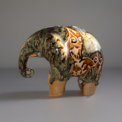 Elephant ceramic pottery - elephant,
