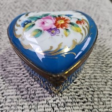 Blue Heart Shaped Hand Painted