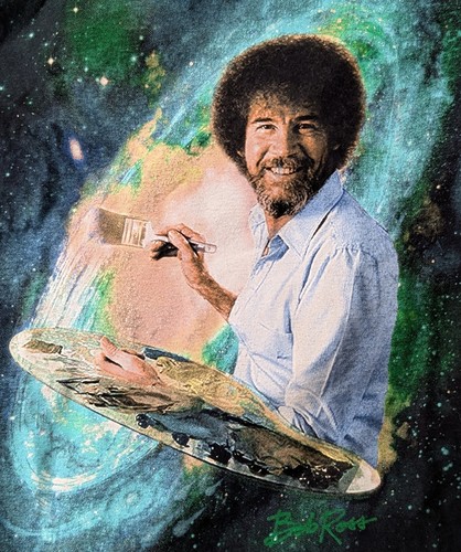 Bob ross galaxy painting far - bob,