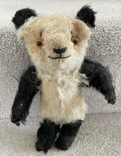 Antique Vintage Johnson’s Baby Panda Teddy Bear Soft Toy W/ Label