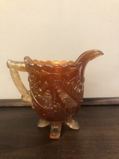 Art Deco Milk Jug Amber Glass