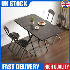 Folding Kitchen Table & 6 Chairs Set Dining Room Table Foldable Coffee Table NEW