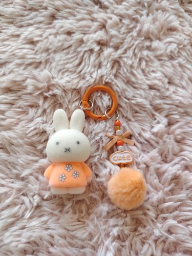 Orange cute flocked - orange, miffy