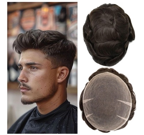 Men hair system toupee 100 - system,